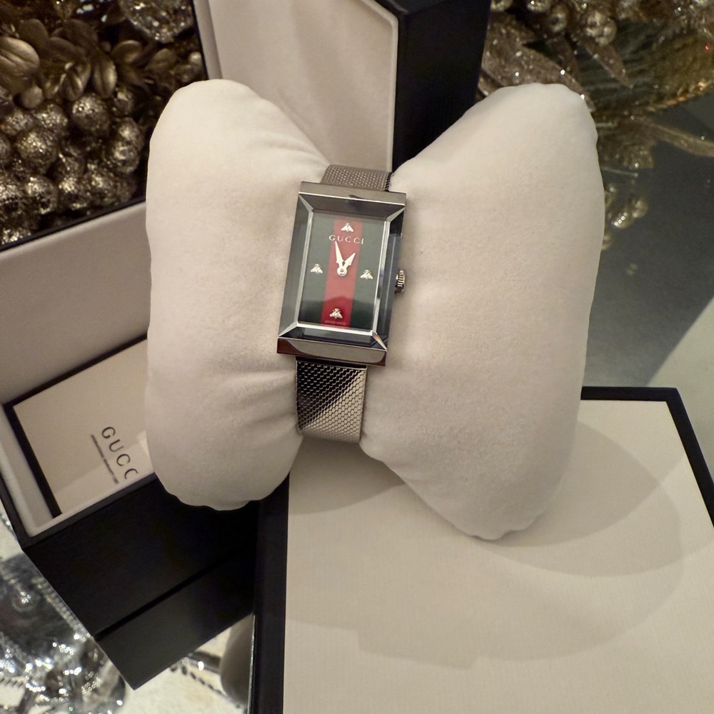 Gucci YA147401 Ladies' Gucci G-Frame Stainless Steel Rectangle Dial Watch